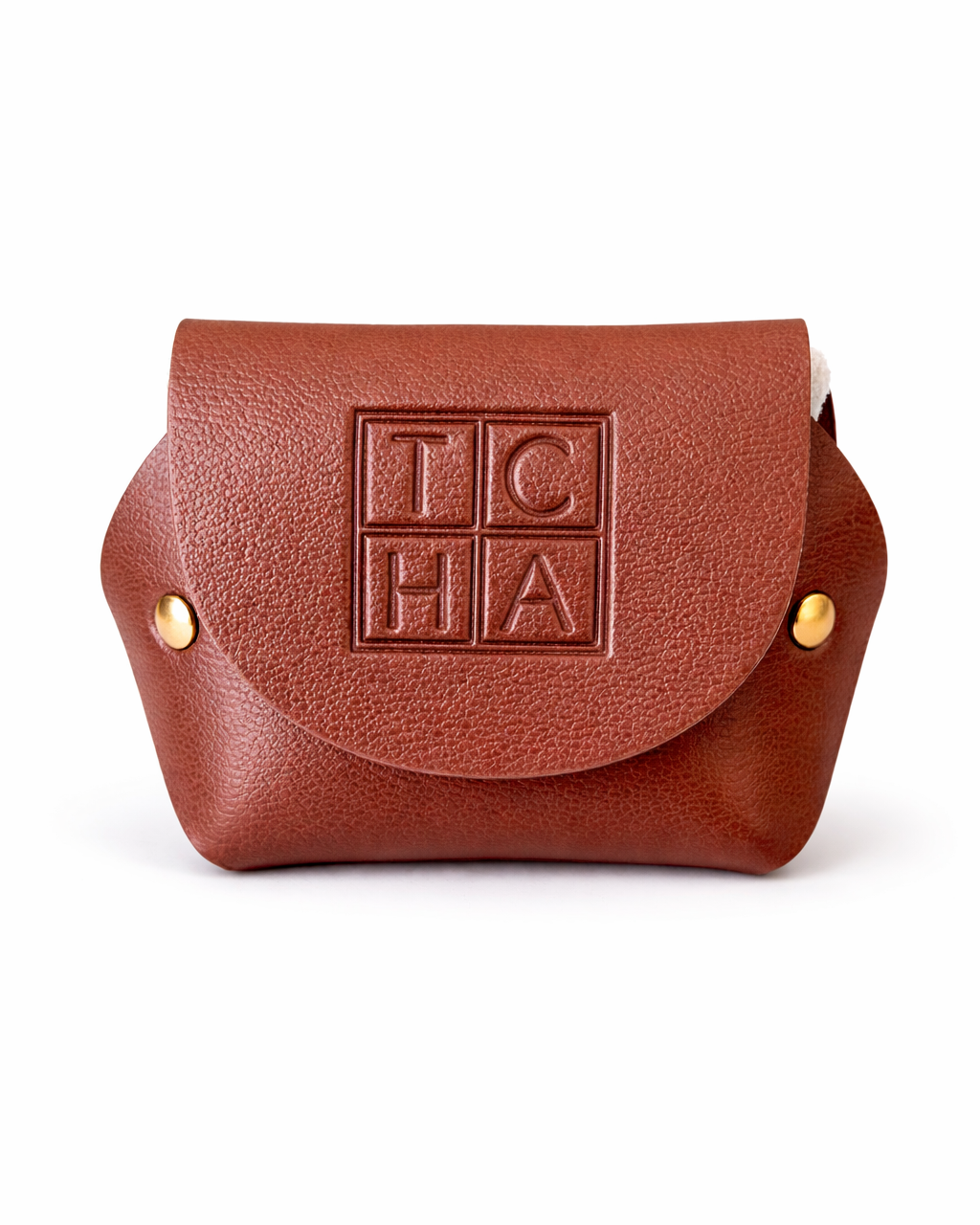 TCHA Brown Vegan Leather AirPods Case