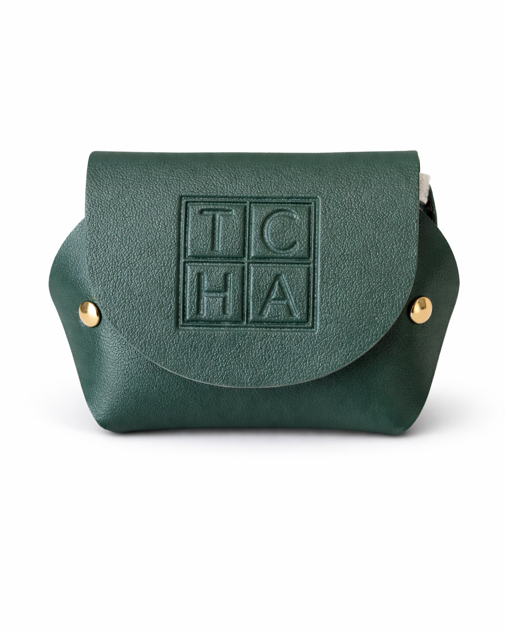 TCHA Deep Green Vegan Leather AirPods Case