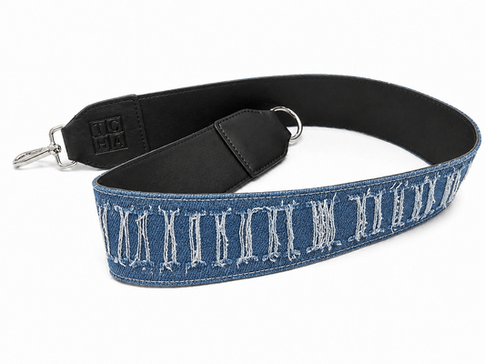 Ripped Denim Reversible Belt
