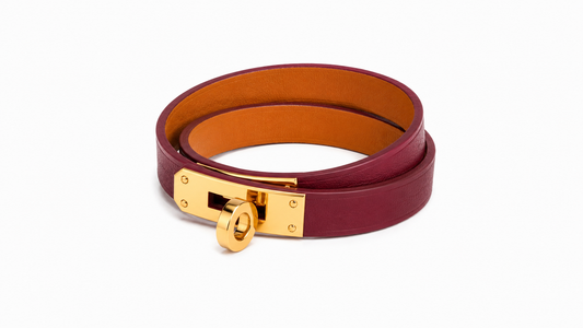 TCHA Double Tour Vegan Leather Burgundy Bracelet