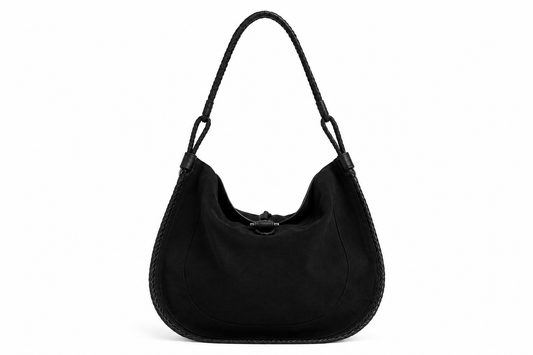 Braided Suede Hobo Bag