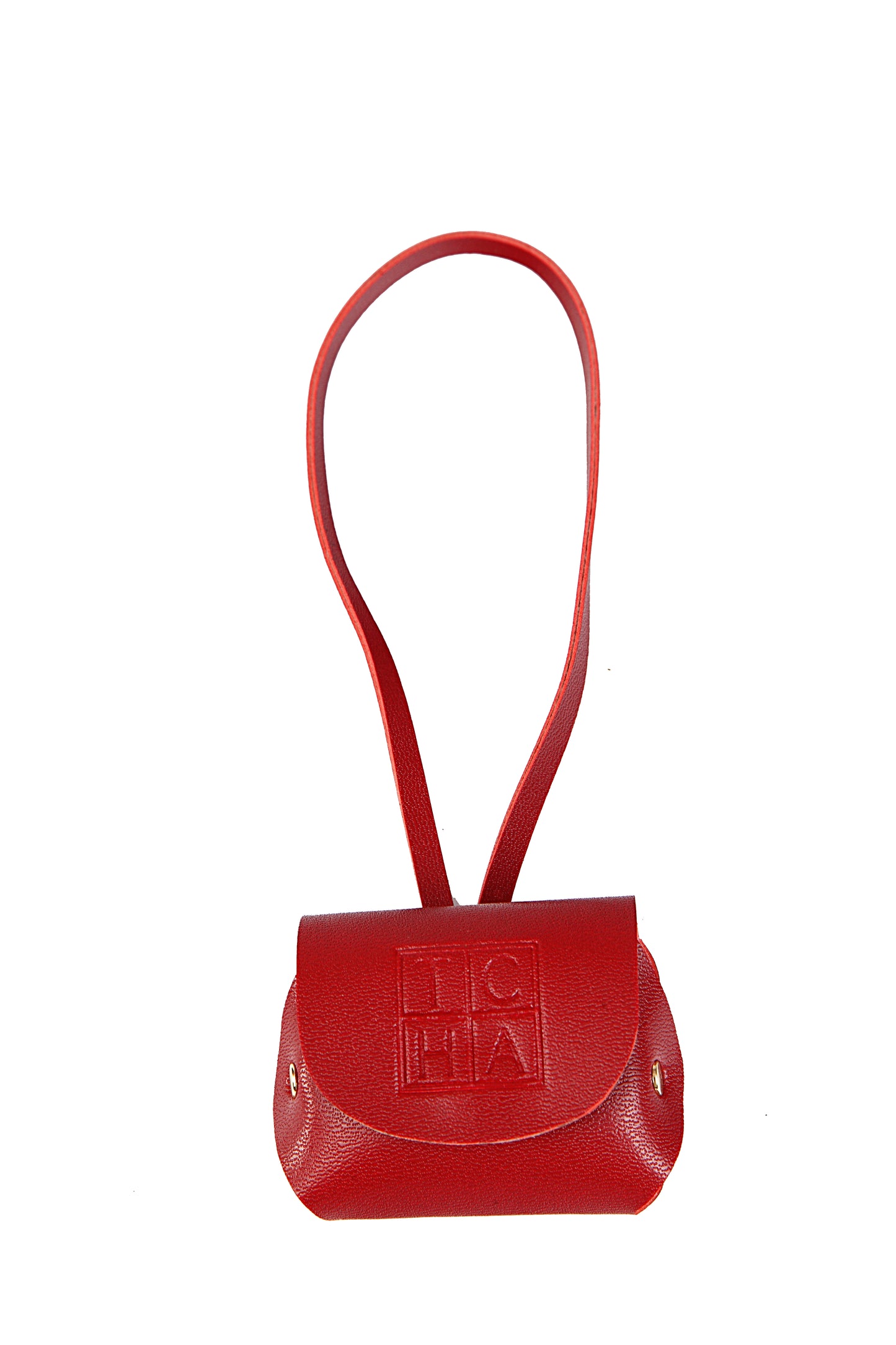 TCHA Red Vegan Leather AirPods Charm