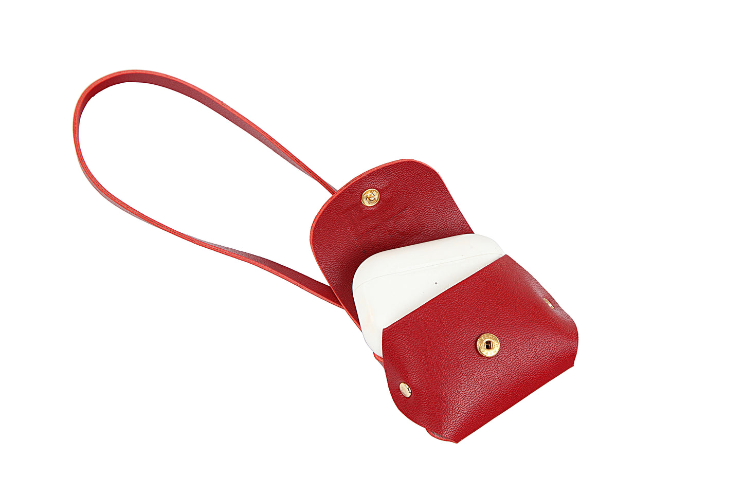 TCHA Red Vegan Leather AirPods Charm