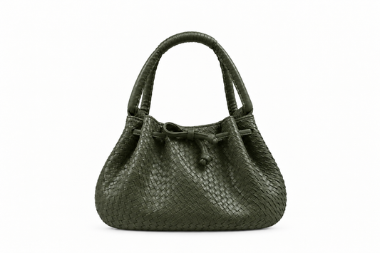 The Olive Green Weave & Pleat