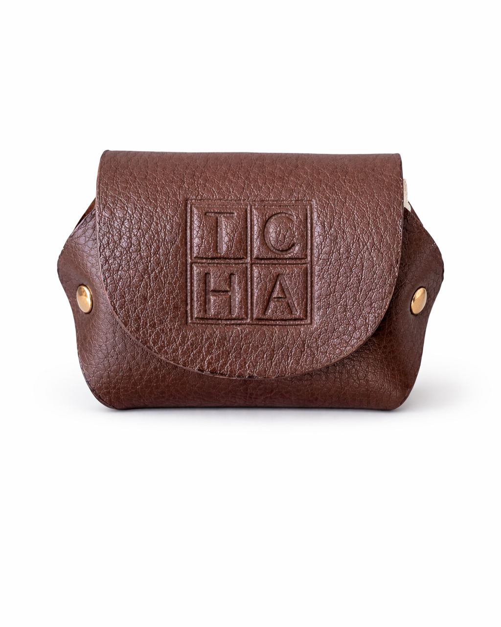TCHA Brown Genuine Leather AirPods Case
