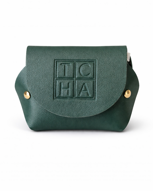 TCHA Deep Green Vegan Leather AirPods Case