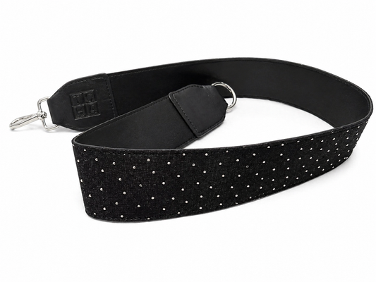 Black Eclipse Crystal Reversible Belt