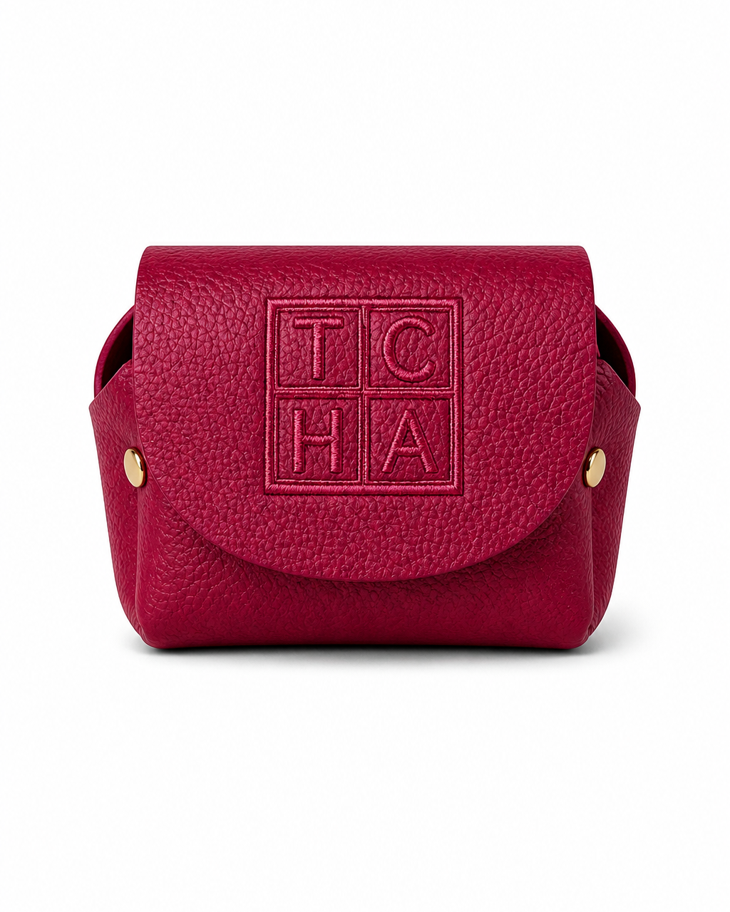 TCHA Cherry Red Vegan Leather AirPods Case