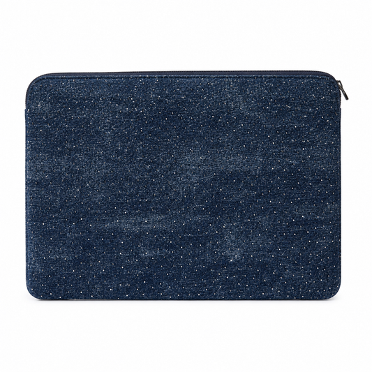 Dark Ombre Crystal Denim Laptop Sleeve